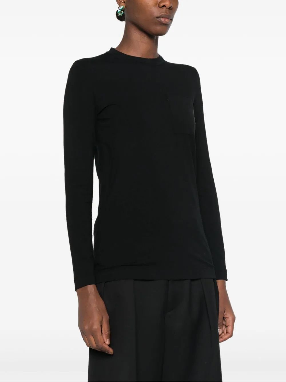 Tシャツ・カットソー BRUNELLO CUCINELLI Women Tops M0T18BD200 C101 Black Brunello Cucinelli Black T-shirts for Women | Editorialist